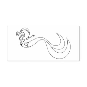 Swimmer Ocean Mermaid Rubber Stamp