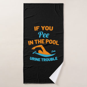 Swimmer Pee In The Pool Bath Towel