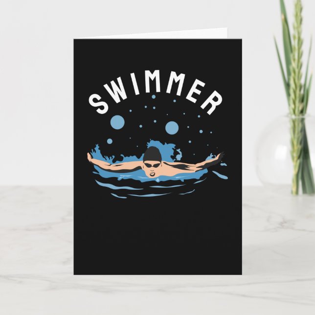 Swimmer - Perfect design for Swimmers Card (Front)