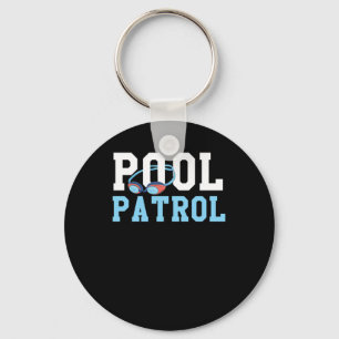 Swimmer Pool Patrol Coach Dad Key Ring