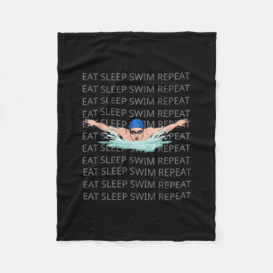 Swimmer Swim Love Funny Swimming Boy Sport Fleece Blanket