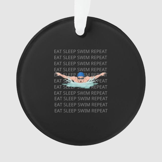 Swimmer Swim Love Funny Swimming Boy Sport Ornament (Front)
