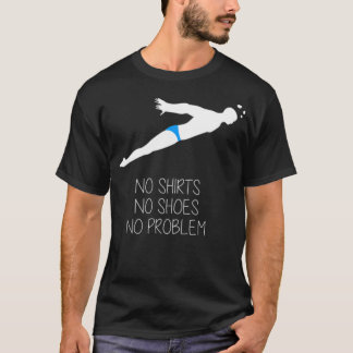 Swimmer Swiming Swim funny quotes feet T-Shirt