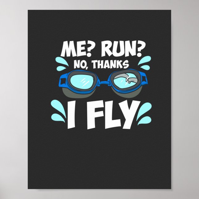 Swimmer Swimming Poster (Front)