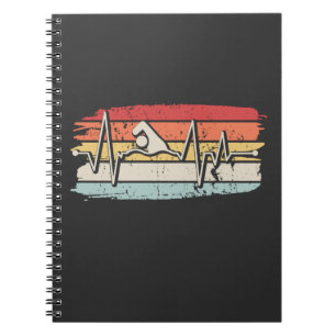 Swimmer Swimming Retro Notebook