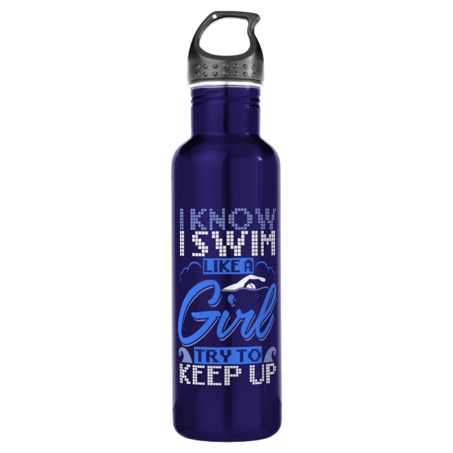 Swimmer Swimming Swim Sport Gift  710 Ml Water Bottle (Front)