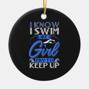 Swimmer Swimming Swim Sport Gift  Ceramic Ornament