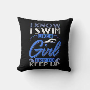 Swimmer Swimming Swim Sport Gift Cushion