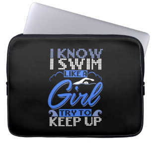 Swimmer Swimming Swim Sport Gift Laptop Sleeve