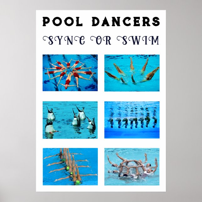 Swimmer Synchronised Swimming Poster (Front)
