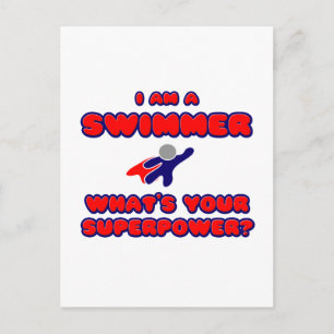 Swimmer .. What's Your Superpower? Postcard