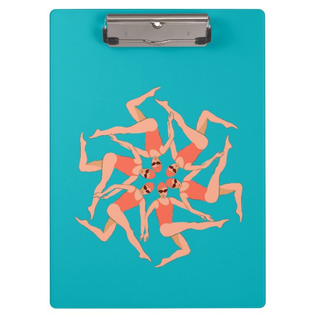 Swimmers Dance - Synchronised Swimming  Clipboard (Front)