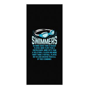 Swimmers Do More Kicks I Funny Gift Swimming Lover Rack Card