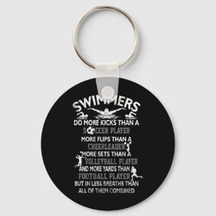 Swimmers Do More Kicks Than A Soccer Player More F Key Ring