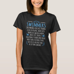 Swimmers Facts Funny Swimming Swim Coach Men Women T-Shirt