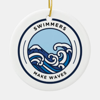 Swimmers Make Waves Christmas Tree Ornament