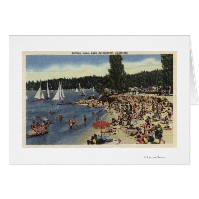 Swimmers on Bathing Cove Beach (Front Horizontal)