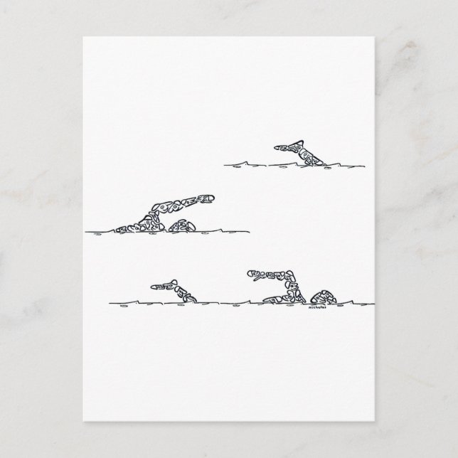 SWIMMERS POSTCARD (Front)