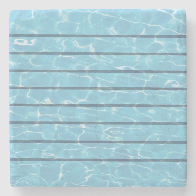 Swimmers Swim Team Swimming Pool Stone Coaster (Front)