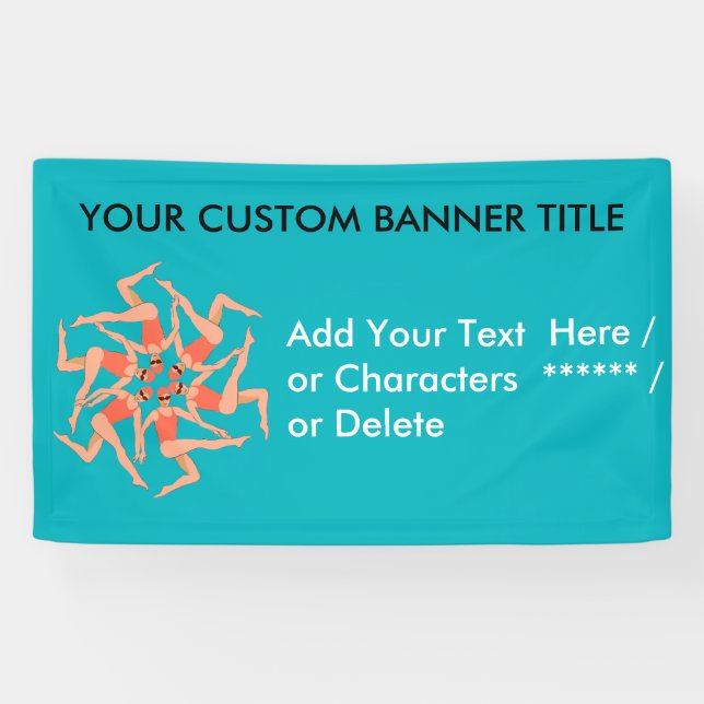 Swimmers - Synchro Swimming Choreography Custom Banner (Horizontal)