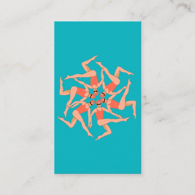 Swimmers - Synchronised Swimming Art  Enclosure Card (Front)
