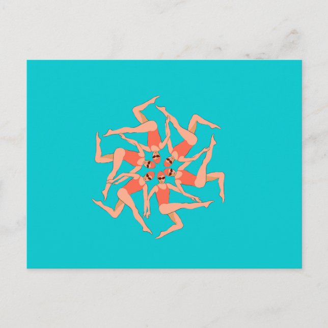 Swimmers - Synchronised Swimming Choreography   Postcard (Front)