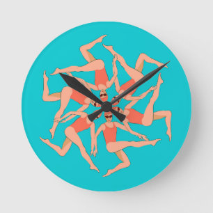 Swimmers - Synchronised Swimming Choreography  Round Clock