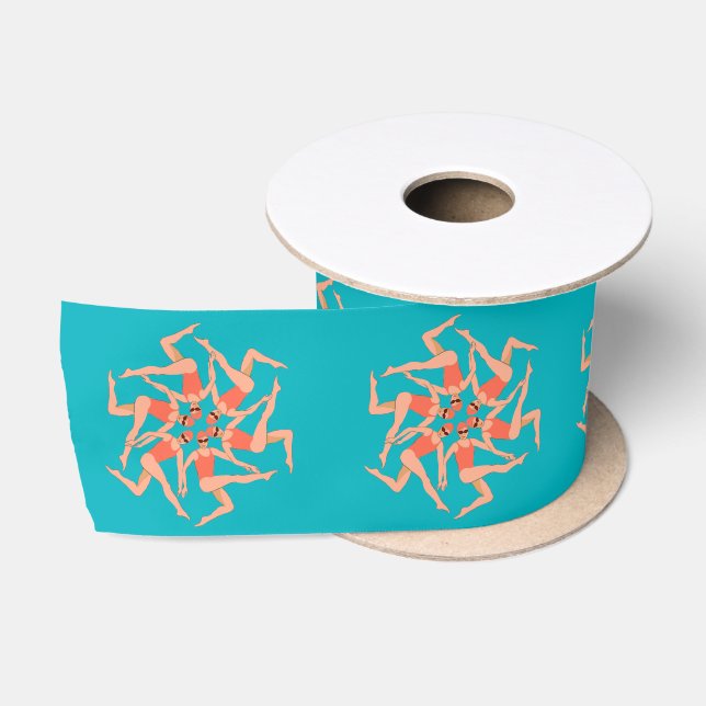 Swimmers - Synchronised Swimming Performance   Satin Ribbon (Spool)