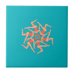 Swimmers - Synchronized Swimming   Ceramic Tile