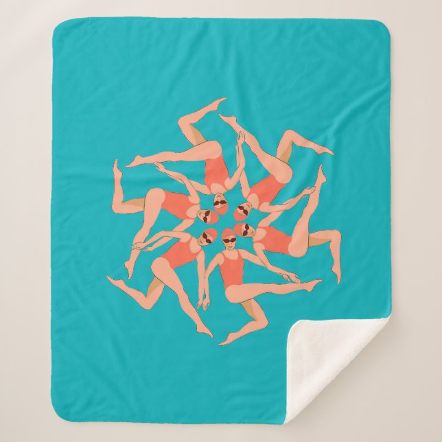 Swimmers - Synchronized Swimming Choreography  Sherpa Blanket (Front)