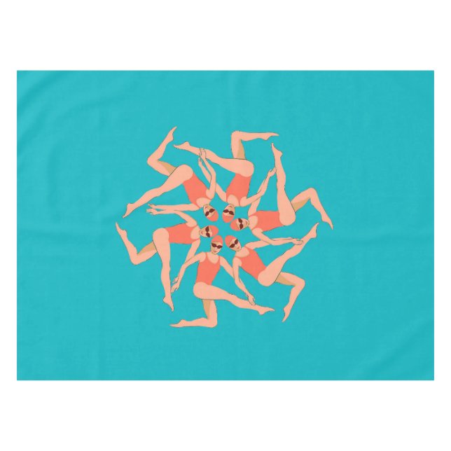 Swimmers - Synchronized Swimming Choreography   Tablecloth (Front (Horizontal))
