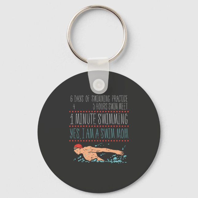 Swimmimg Mum Key Ring (Front)