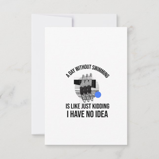 SWIMMING (5) THANK YOU CARD (Front)