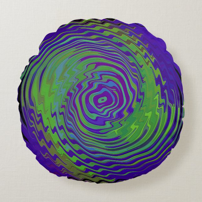 Swimming alien.... round cushion (Front)