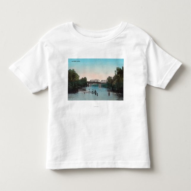Swimming and Boating in Winters Lake Toddler T-Shirt (Front)