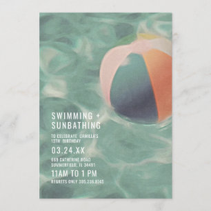 Swimming and Sunbathing Invitation