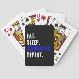 Swimming And Swimmers Design Summer Gift Playing Cards