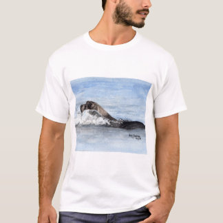 Swimming Baby Seal, Watercolor T-Shirt