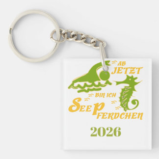 Swimming badge swim seahorse key ring