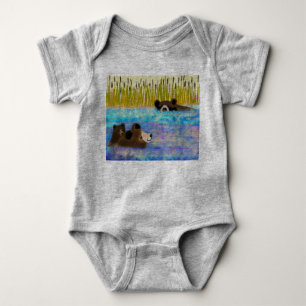 Swimming Bears One-piece Baby Bodysuit