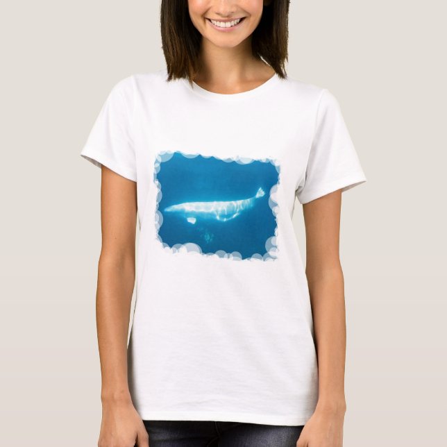 Swimming Beluga Whales Ladies T-Shirt (Front)
