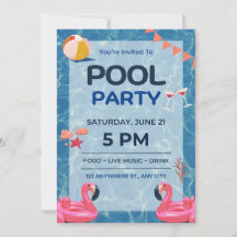 Swimming Birthday Invitation