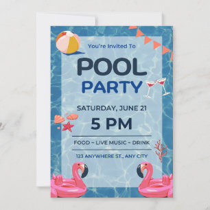 Swimming Birthday Invitation