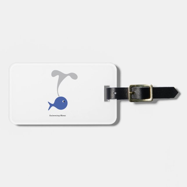Swimming Blows Luggage Tag (Front Horizontal)