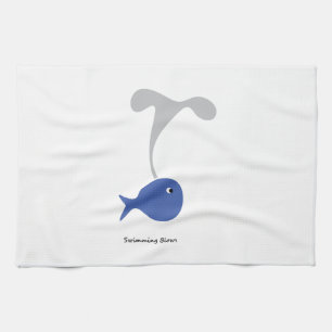 Swimming Blows Tea Towel
