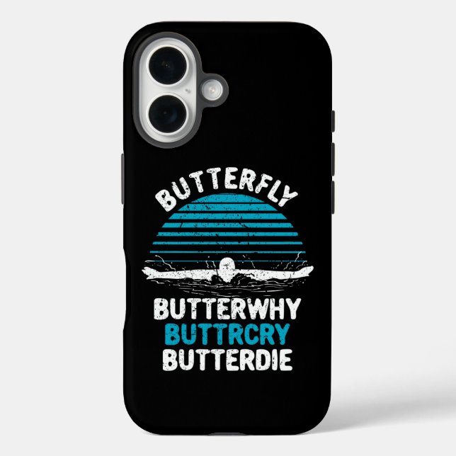 Swimming - Butterfly Butterwhy Case-Mate iPhone Case (Back)