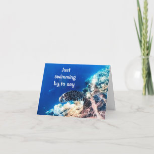 SWIMMING BY TO SAY **HAPPY 60th BIRTHDAY** Card