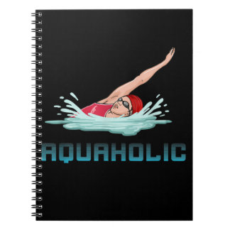 Swimming Cap Goggles Swim Love Funny Swimmer Girl Notebook