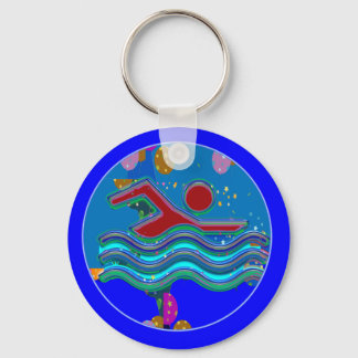 SWIMMING CHAMPION : COOL MINDS IN HOT TIMES KEY RING