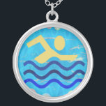 Swimming Champion Silver Plated Necklace<br><div class="desc">Swimming Champion ARCHERY BADMINTON BASEBALL BASKETBALL BILLIARDS BOCCE BOWLING BOXING CRICKET 	spacer 	CROQUET CYCLING DARTS FENCING FISHING FOOTBALL GOLF HANDBALL HOCKEY 	spacer 	JAI ALAI LACROSSE POLO RACQUETBALL RUGBY RUNNING SKATEBOARDING SKATING SKIING 	spacer 	SOCCER SOFTBALL SQUASH SURFING SWIMMING TENNIS VOLLEYBALL WRESTLING</div>